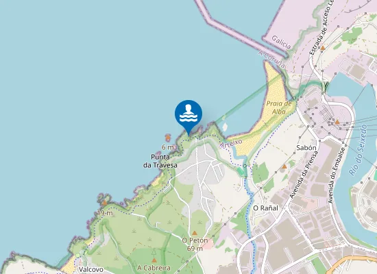 Map of Praia dos Cacheiros