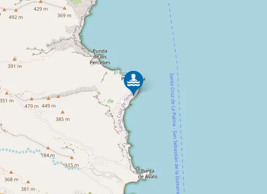 Map of Playa del Cangrejo