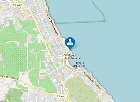 Map of Cala del Ministre