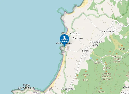 Map of Praia dos Regos