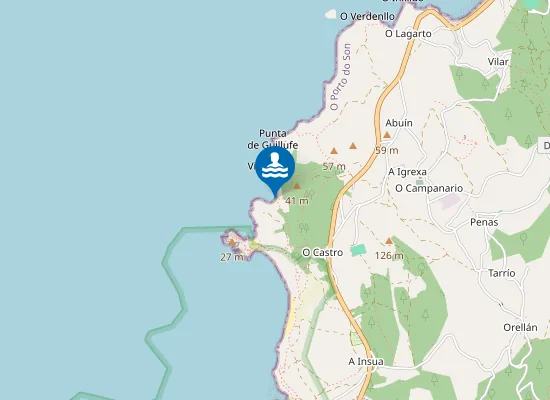 Map of Praia de Coído