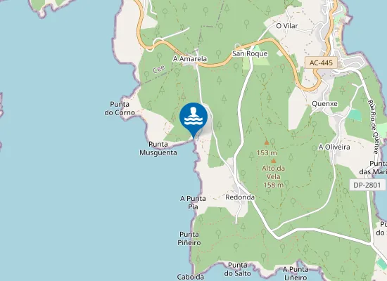 Map of Praia dos Muíños