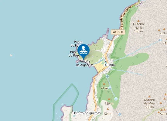 Map of Praia do Portiño