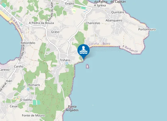 Map of Praia de Piñeiro