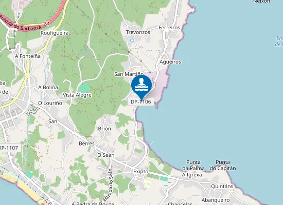 Map of Praia Do Bodión