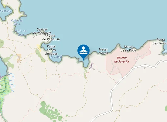 Map of Cala Caldés