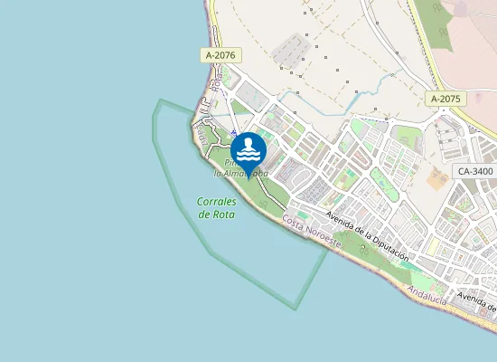 Map of Playa de Los Corrales