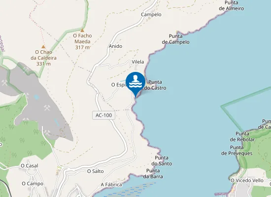 Map of Praia da Furada