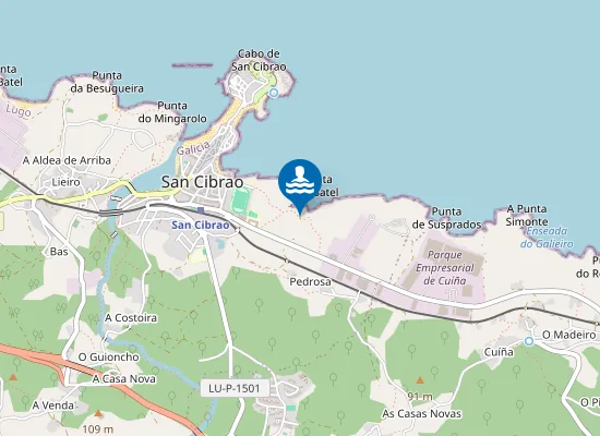 Map of Praia do Portelo