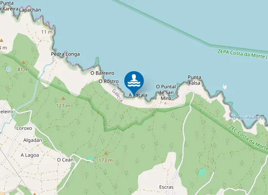Map of Praia da Rega Pequena