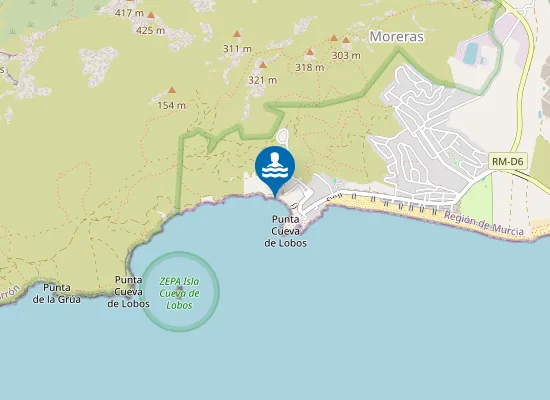 Map of Playa de Piedra Mala