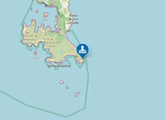 Map of Praia de Xestelas