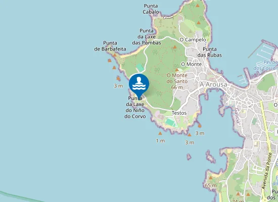 Map of A Praíña do Niño do Corvo
