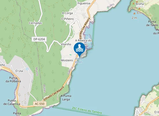 Map of Praia da Corveira