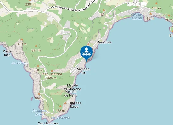 Map of Platja de S'Esqueneta Arenesta
