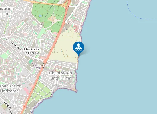 Map of Playa Rocío del Mar