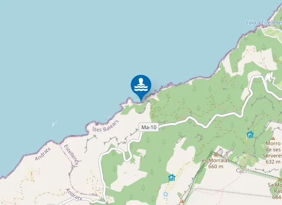 Map of Platja De Can Pruaga