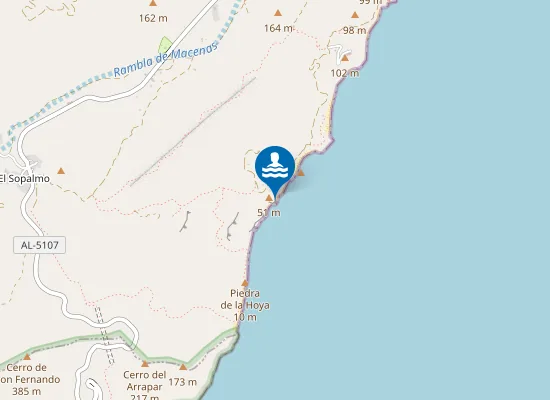 Map of Playa Las Escalicas