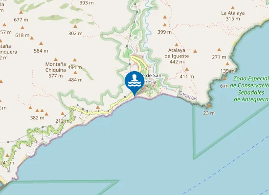 Map of Playa del Llano
