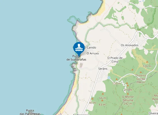 Map of Praia dos Regos
