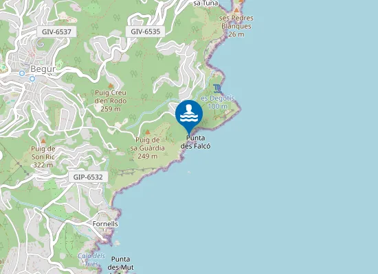 Map of Cala des Falcó