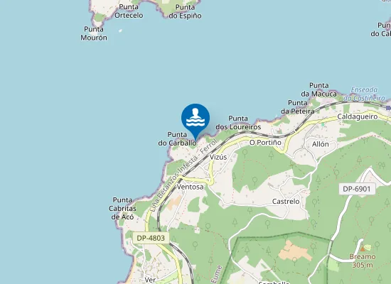 Map of Praia de Celeiro