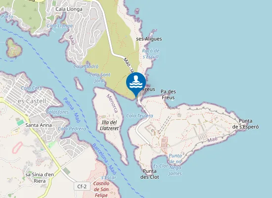 Map of Cala Teulera