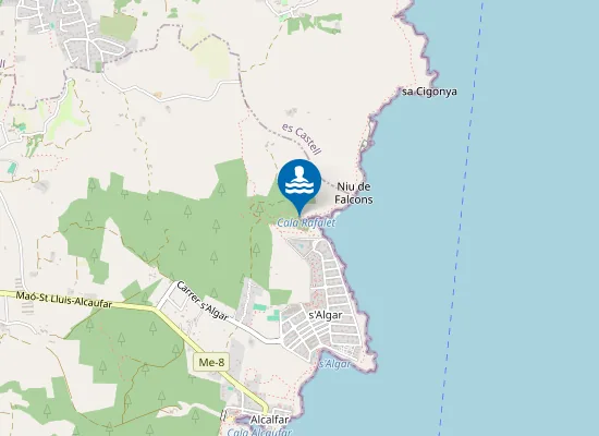 Map of Cala Rafalet