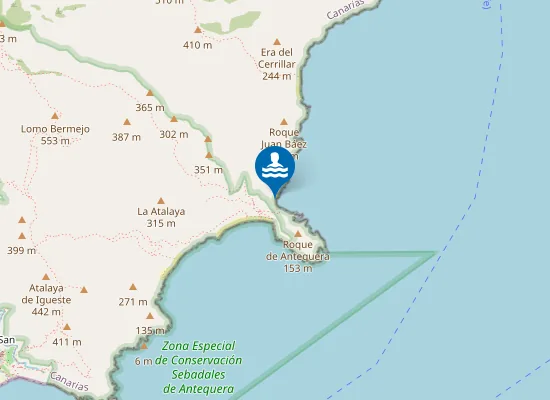 Map of Playa de Toscalitos