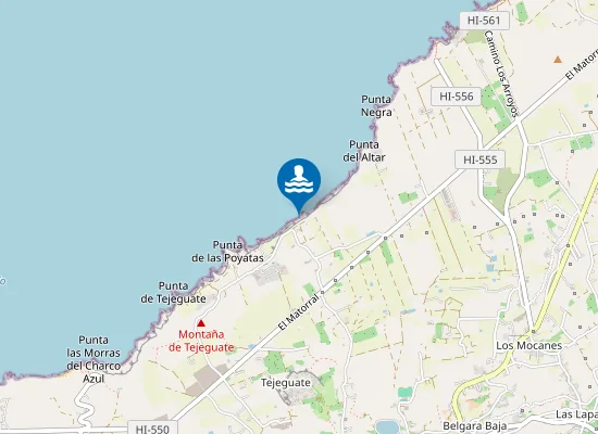 Map of Playa de los Corrales