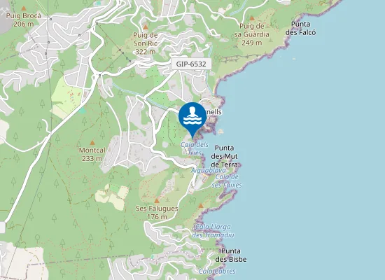Map of Platja de s'Armanac