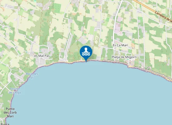 Map of Platja de Migjorn