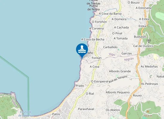 Map of Praia dos Seixos
