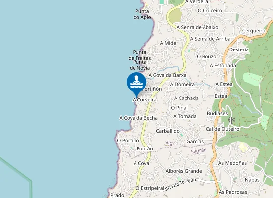 Map of Praia da Corveira
