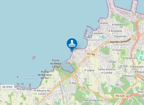 Map of Praia das Saíñas