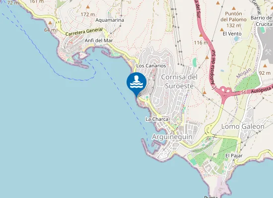 Map of Charco Las Graditas