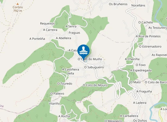 Map of Playa Fluvial de Luneda