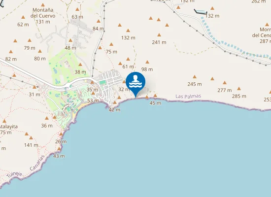 Map of Playa del Pajarito
