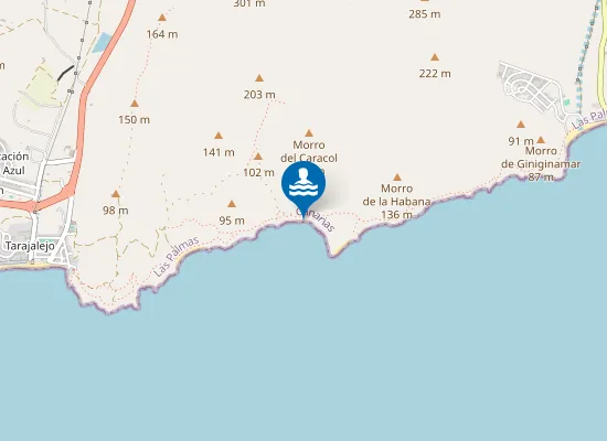Map of Playa de Caracol