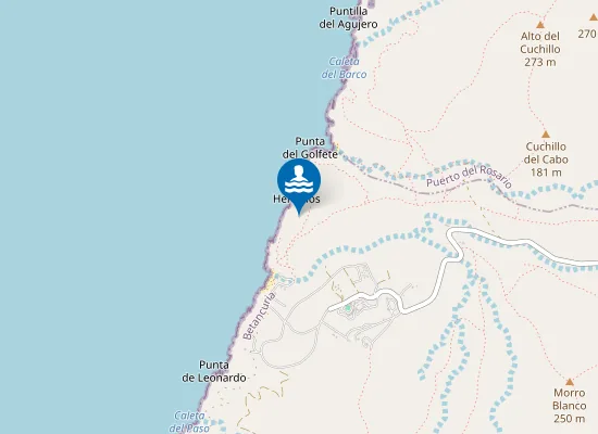 Map of Playa del Valle