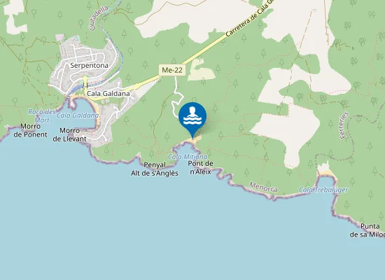 Map of Cala Mitjana