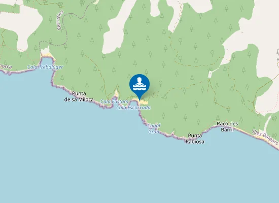 Map of Cala Escorxada