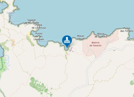 Map of Cala Den Caldés