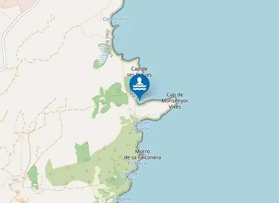 Map of Cala Morella Nou