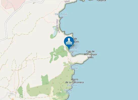 Map of Cala Morella Nou