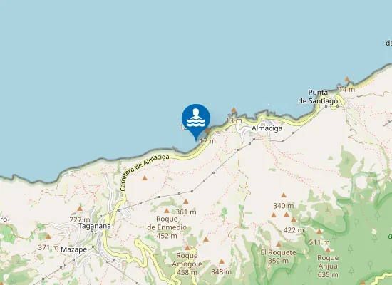 Map of Playa del Roque de las Bodegas