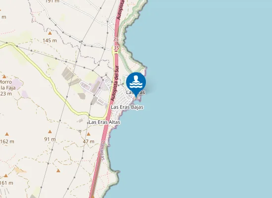 Map of Playa de Las Eras