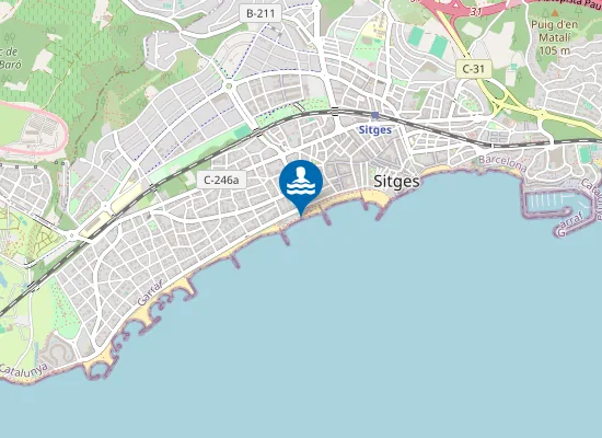 Map of Platja de la Bassa Rodona