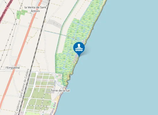 Map of Platja del Cudolar