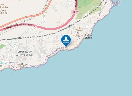 Map of Platja de la Renegà